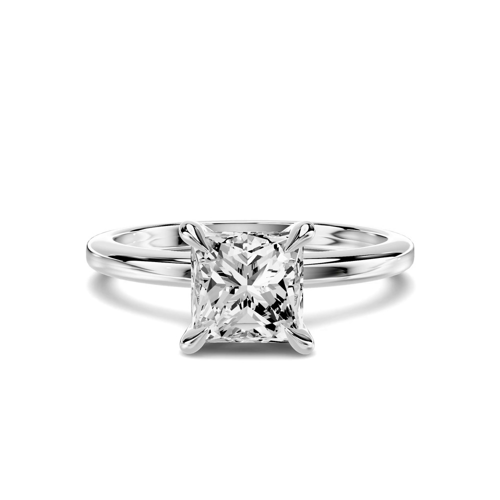 360 degree view of Avalon Classic Solitaire 1.00 ct. Princess-Cut Lab Engagement Ring