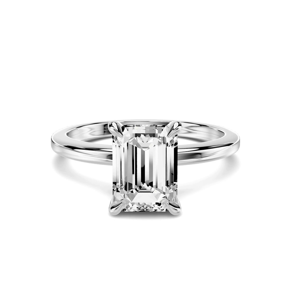 360 degree view of Avalon Classic Solitaire 1.50 ct. Emerald-Cut Lab Engagement Ring