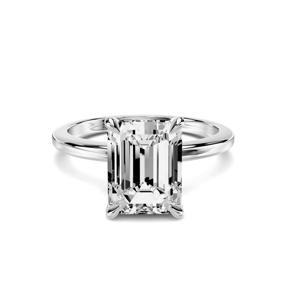 360 degree view of Avalon Classic Solitaire 3.00 ct. Emerald-Cut Lab Engagement Ring