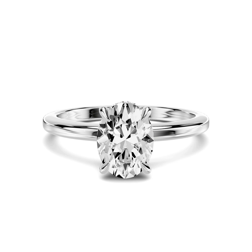 360 degree view of Avalon Classic Hidden Halo 1.00 ct. Oval Lab Engagement Ring