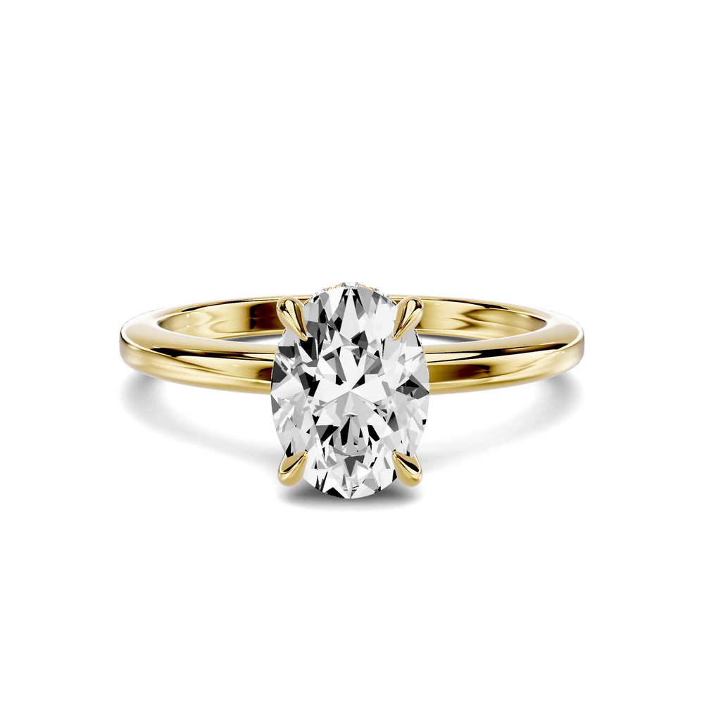 360 degree view of Avalon Classic Hidden Halo 1.00 ct. Oval Lab Engagement Ring