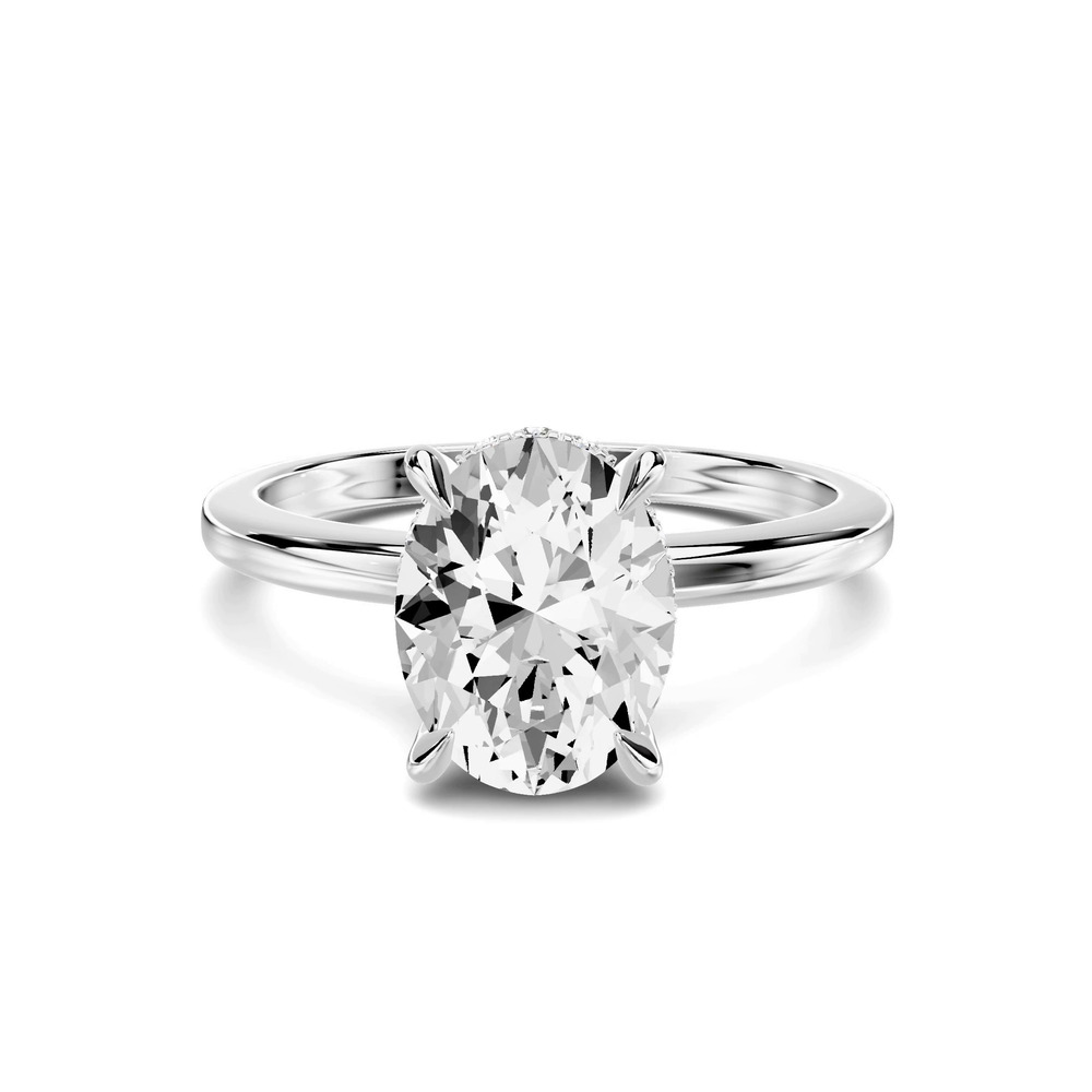 360 degree view of Avalon Classic Hidden Halo 1.50 ct. Oval Lab Engagement Ring