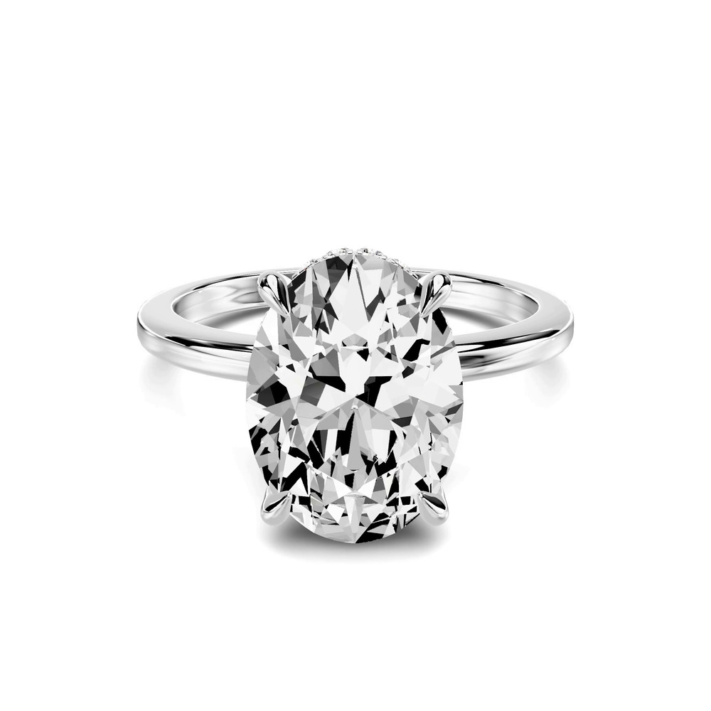 360 degree view of Avalon Classic Hidden Halo 3.00 ct. Oval Lab Engagement Ring