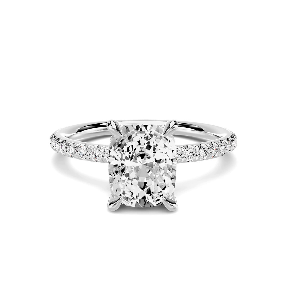 360 degree view of Avalon Classic Pavé 1.50 ct. Elongated Cushion Lab Engagement Ring