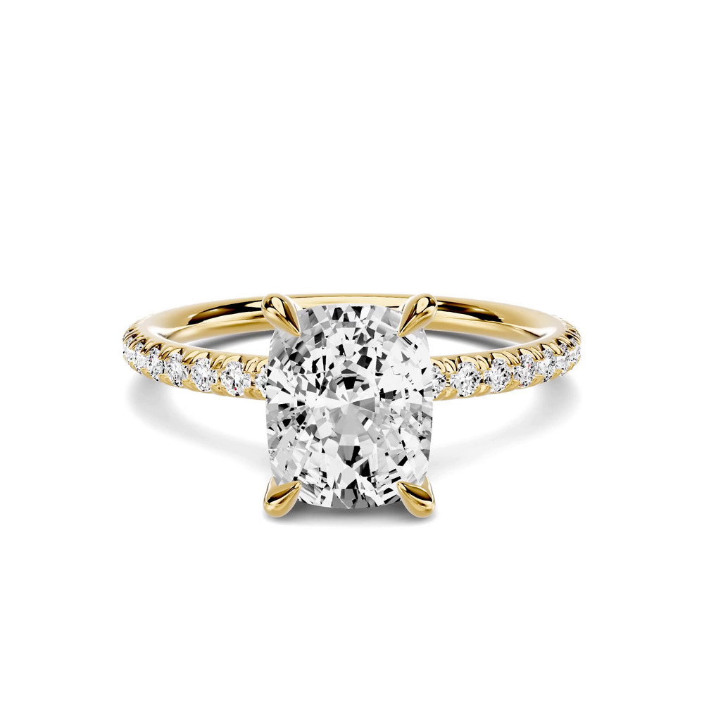 360 degree view of Avalon Classic Pavé 1.50 ct. Elongated Cushion Lab Engagement Ring