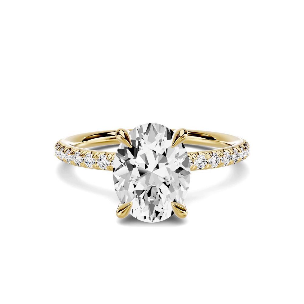 360 degree view of Avalon Classic Pavé 1.50 ct. Oval Lab Engagement Ring