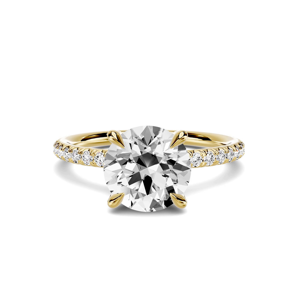 360 degree view of Avalon Classic Pavé 1.50 ct. Round Lab Engagement Ring