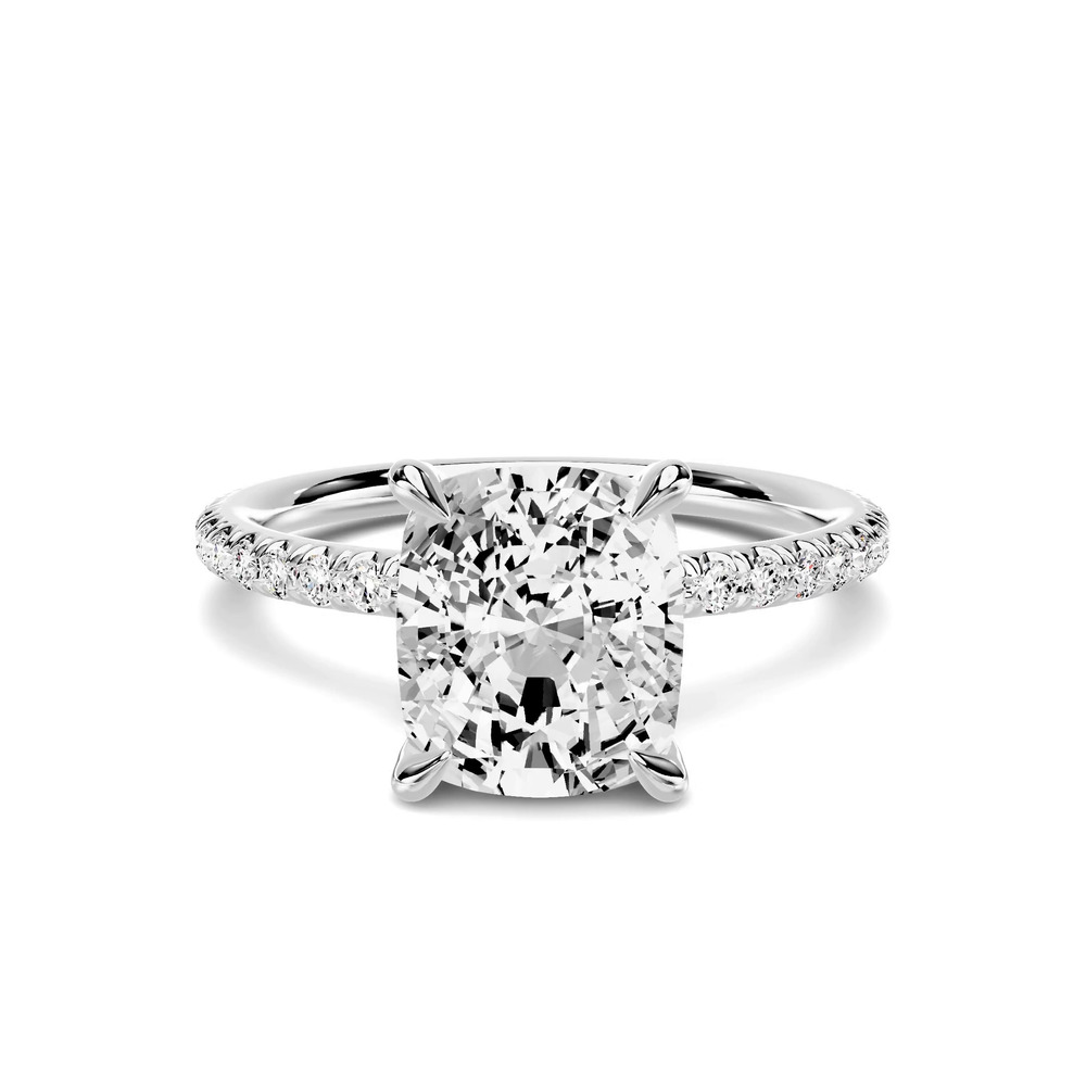 360 degree view of Avalon Classic Pavé 2.00 ct. Elongated Cushion Lab Engagement Ring