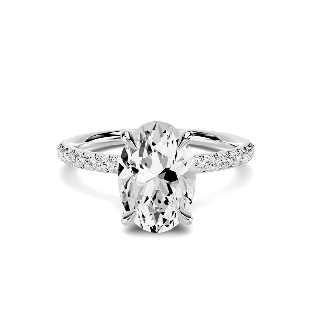 360 degree view of Avalon Classic Pavé 2.00 ct. Oval Lab Engagement Ring