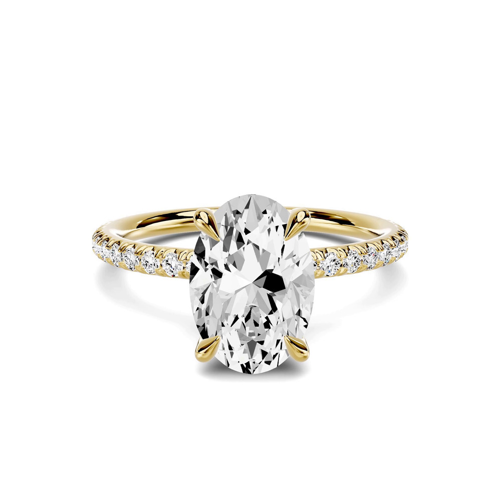 360 degree view of Avalon Classic Pavé 2.00 ct. Oval Lab Engagement Ring