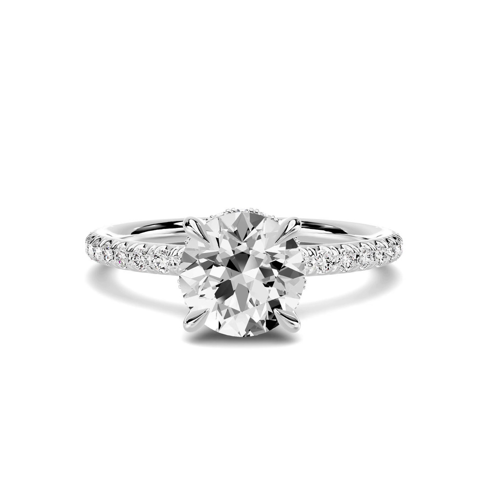 360 degree view of Avalon Classic Pavé Hidden Halo 1.00 ct. Round Lab Engagement Ring