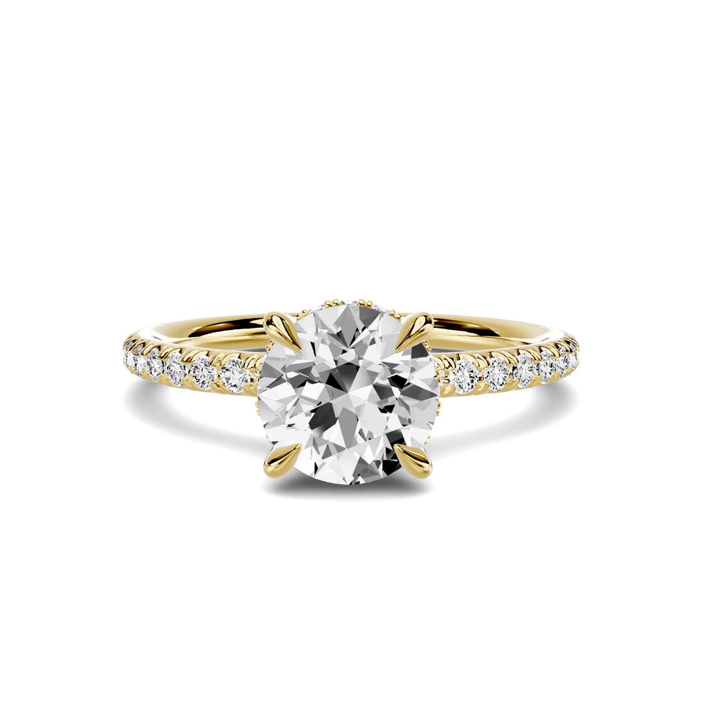 360 degree view of Avalon Classic Pavé Hidden Halo 1.00 ct. Round Lab Engagement Ring