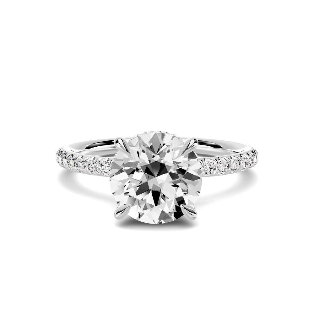 360 degree view of Avalon Classic Pavé Hidden Halo 1.50 ct. Round Lab Engagement Ring