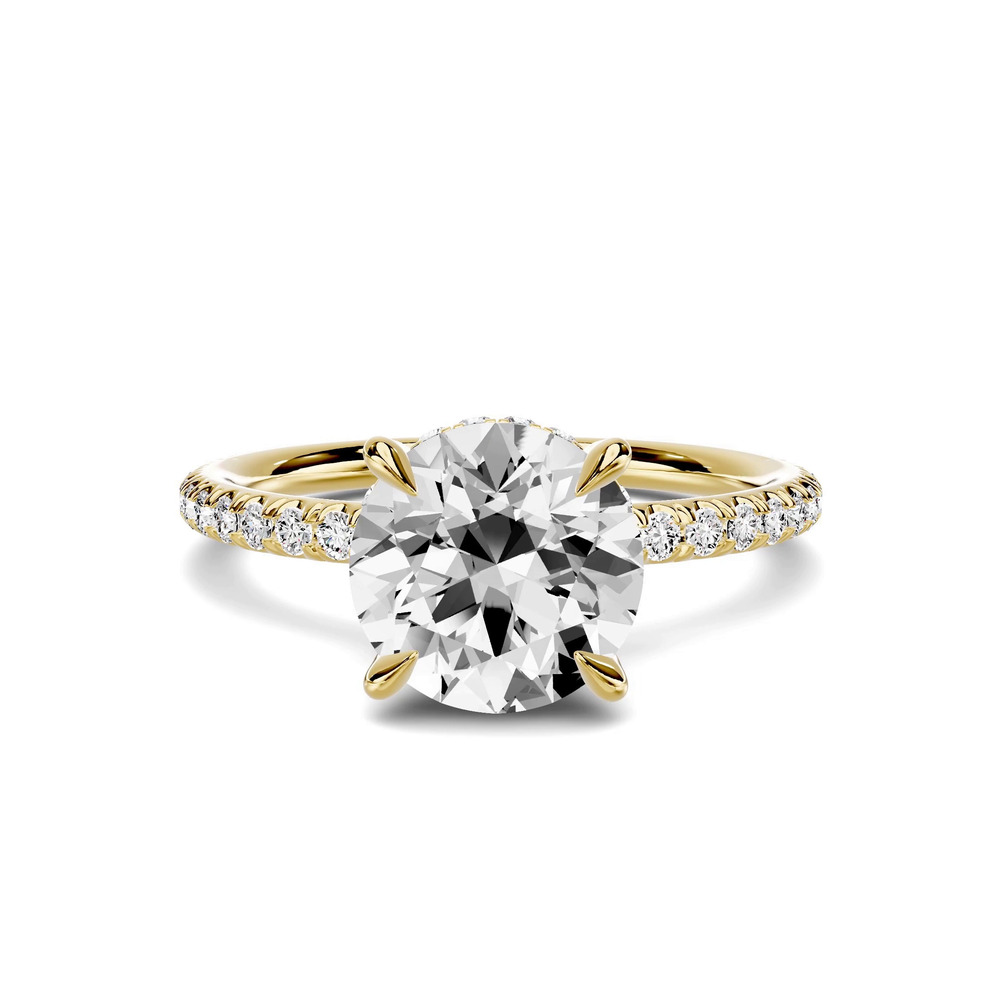 360 degree view of Avalon Classic Pavé Hidden Halo 1.50 ct. Round Lab Engagement Ring