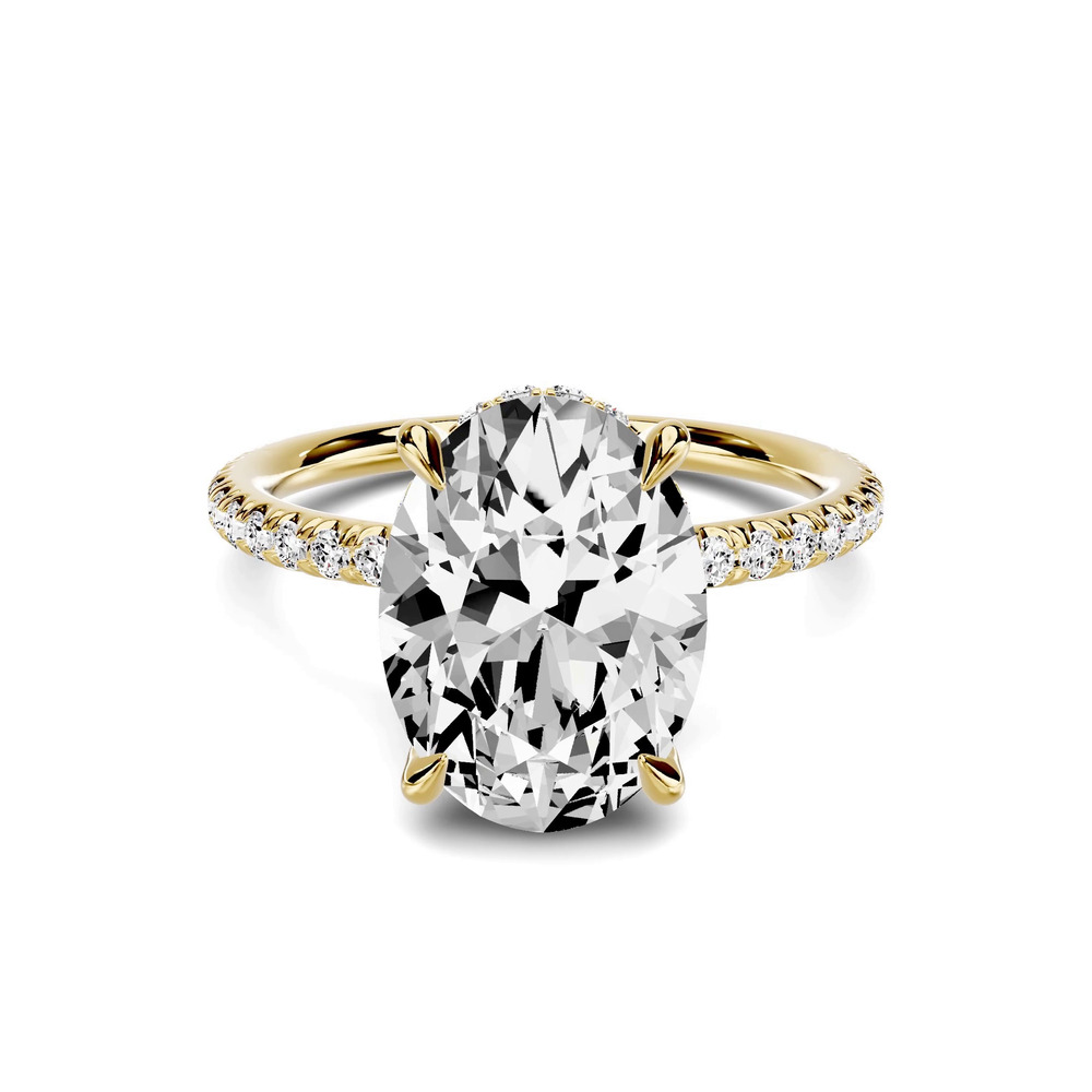 360 degree view of Avalon Classic Pavé Hidden Halo 2.50 ct. Oval Lab Engagement Ring