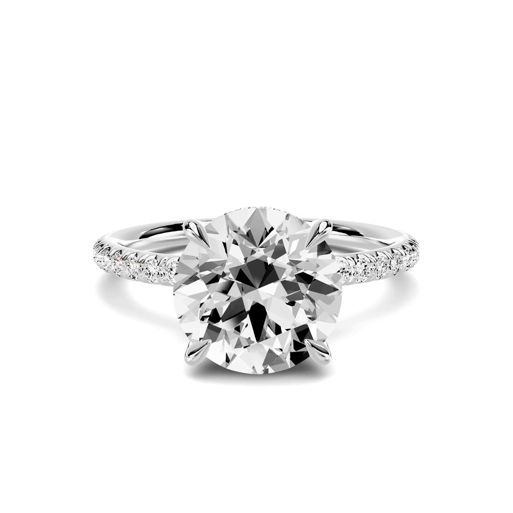 360 degree view of Avalon Classic Pavé Hidden Halo 3.00 ct. Round Lab Engagement Ring