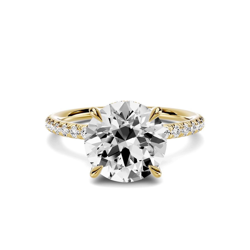 360 degree view of Avalon Classic Pavé Hidden Halo 3.00 ct. Round Lab Engagement Ring