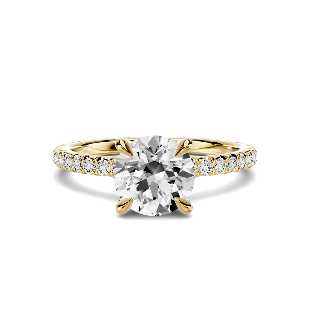 360 degree view of Lumina French Pavé 1.00 ct. Round Lab Engagement Ring