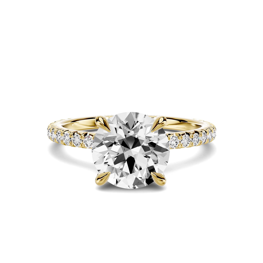 360 degree view of Lumina French Pavé 1.50 ct. Round Lab Engagement Ring