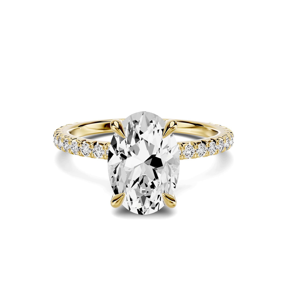 360 degree view of Lumina French Pavé 2.00 ct. Oval Lab Engagement Ring