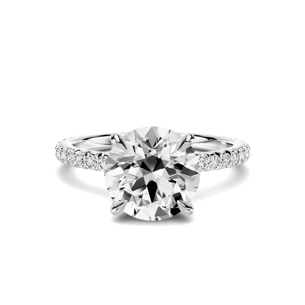 360 degree view of Lumina French Pavé 2.00 ct. Round Lab Engagement Ring