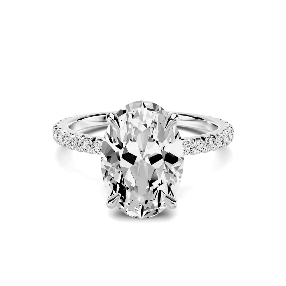 360 degree view of Lumina French Pavé 2.50 ct. Oval Lab Engagement Ring