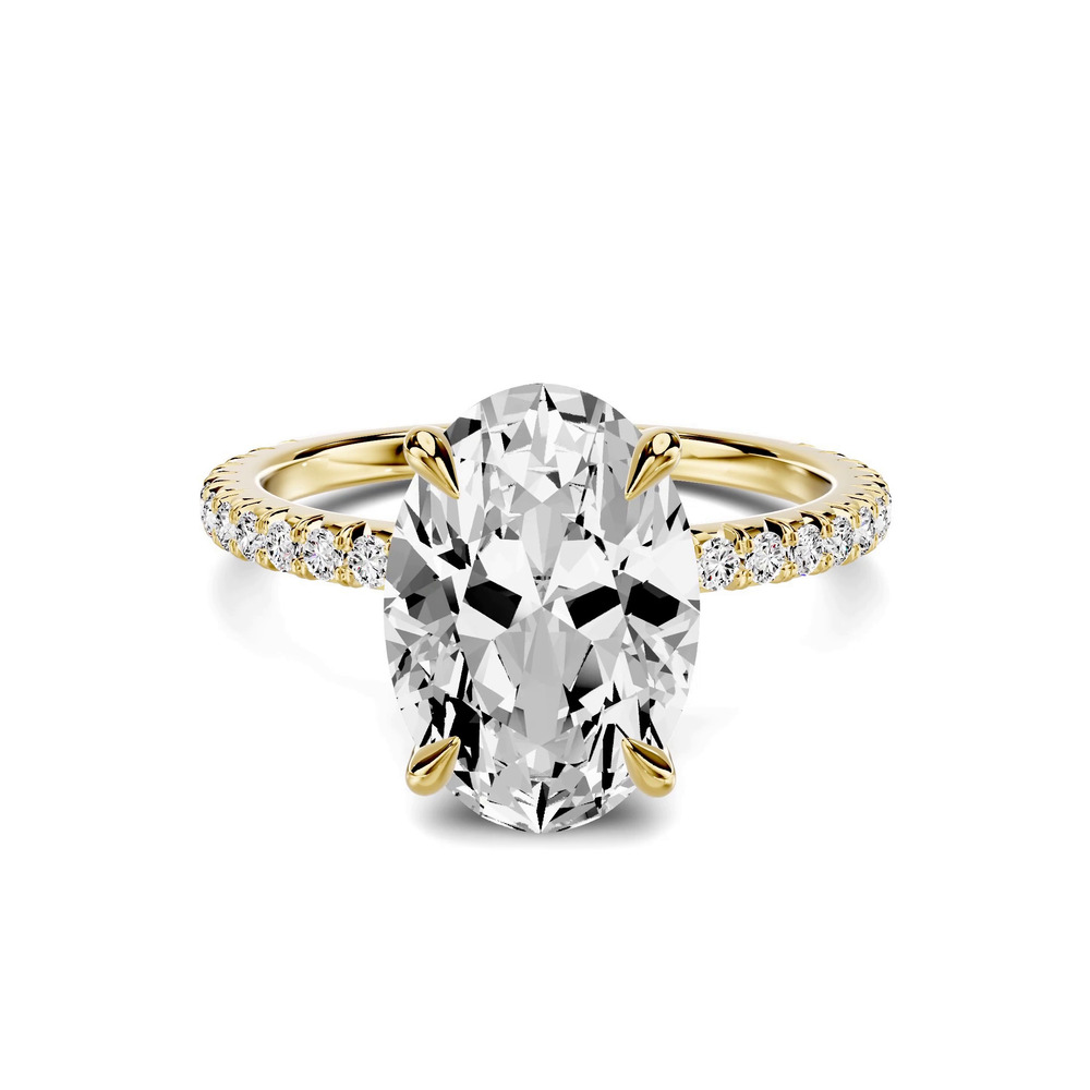 360 degree view of Lumina French Pavé 2.50 ct. Oval Lab Engagement Ring
