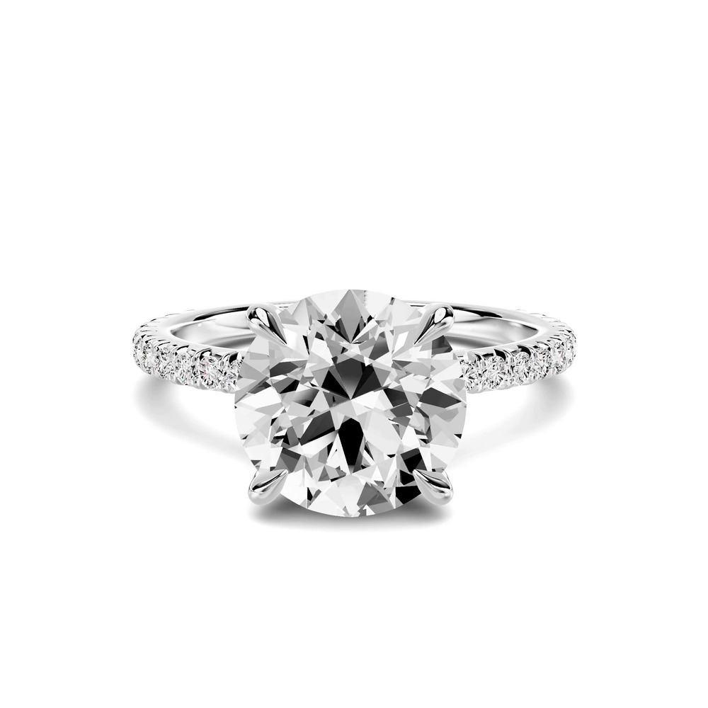360 degree view of Lumina French Pavé 2.50 ct. Round Lab Engagement Ring