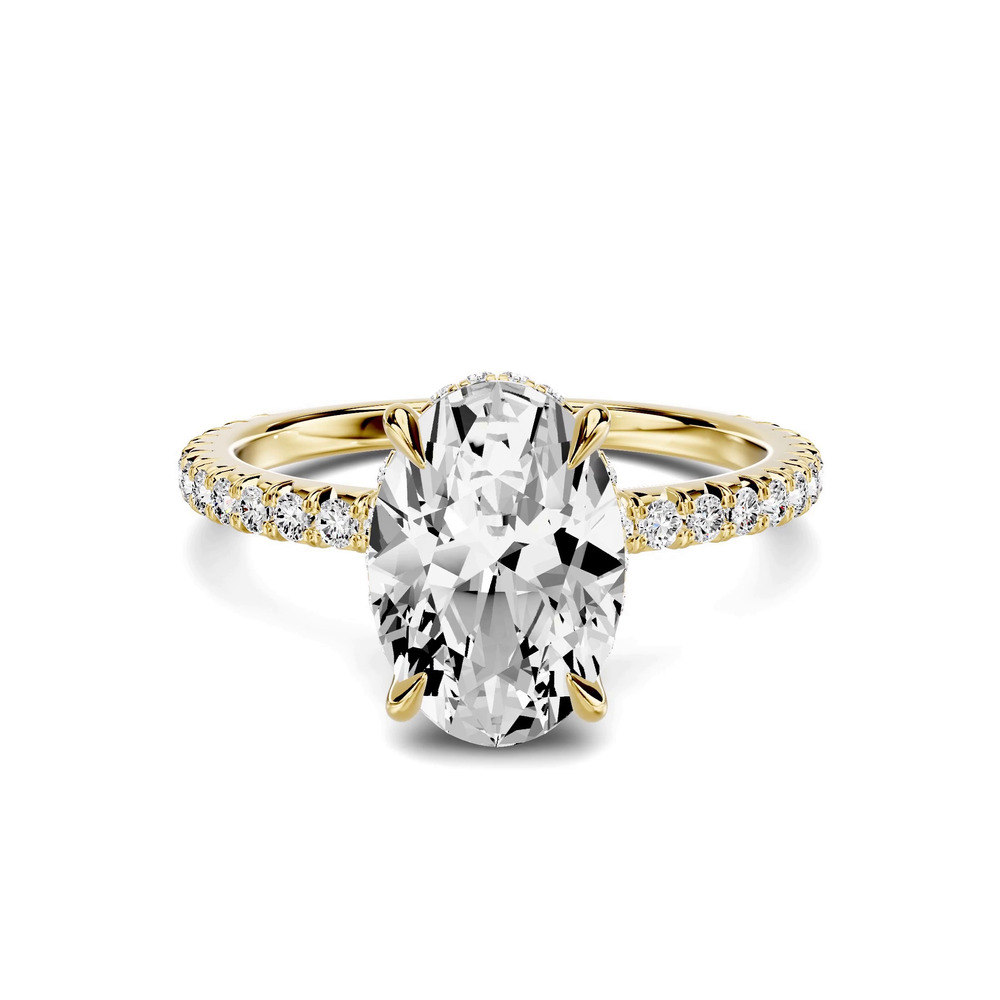 360 degree view of Lumina French Pavé Hidden Halo 2.00 ct. Oval Lab Engagement Ring