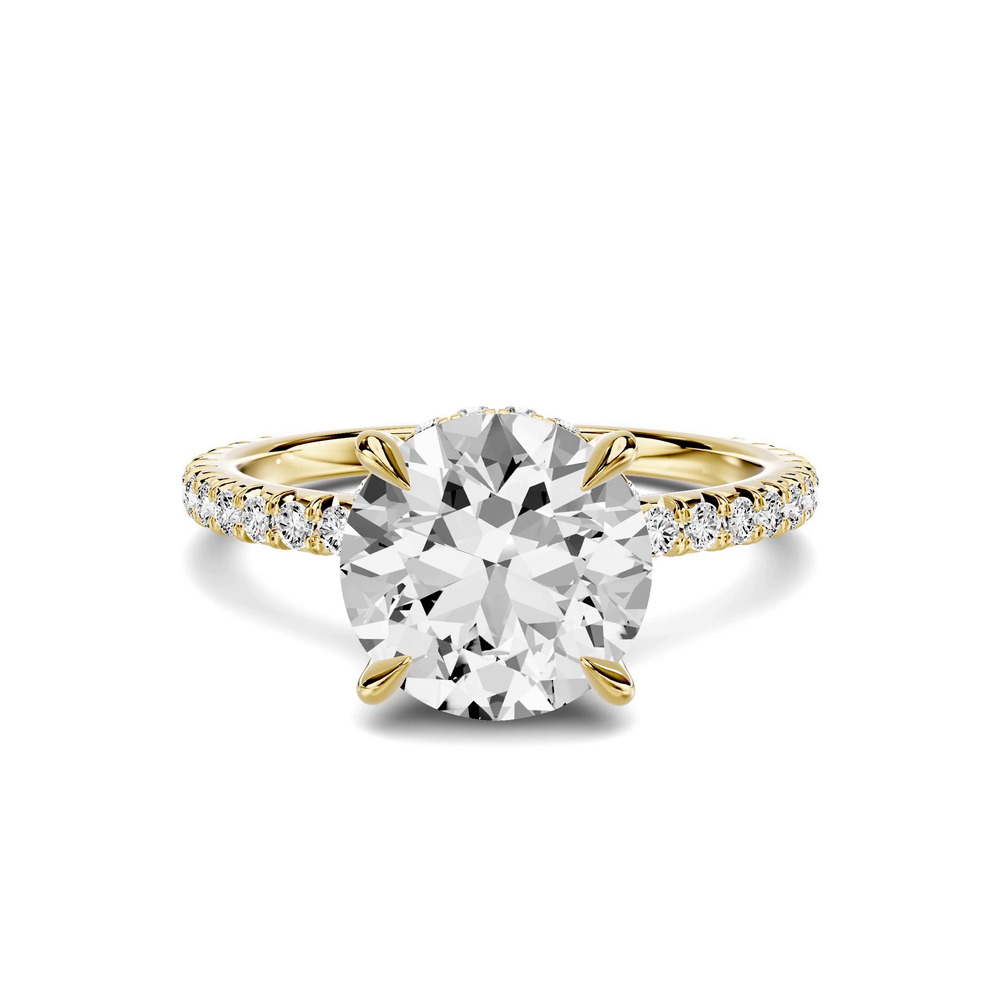 360 degree view of Lumina French Pavé Hidden Halo 2.00 ct. Round Lab Engagement Ring