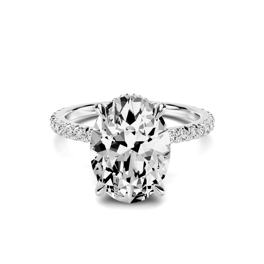 360 degree view of Lumina French Pavé Hidden Halo 2.50 ct. Oval Lab Engagement Ring