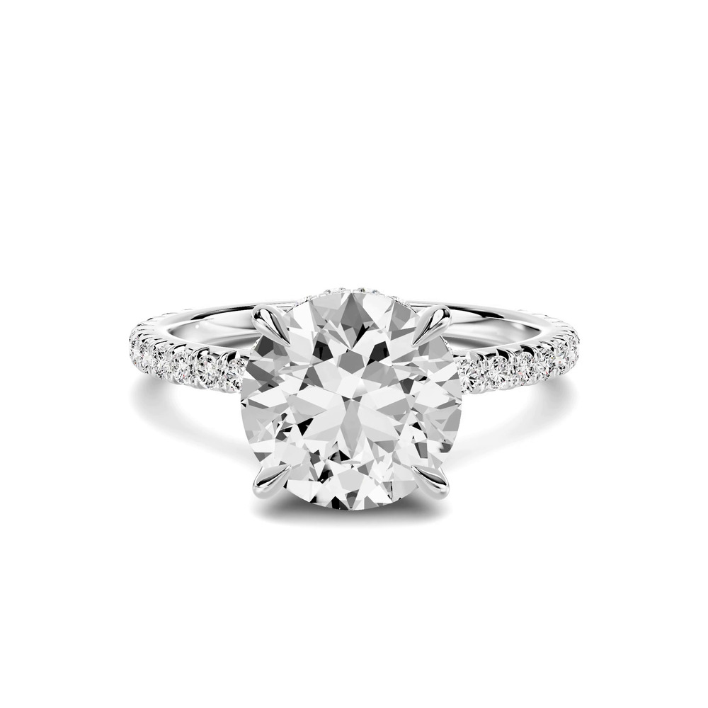 360 degree view of Lumina French Pavé Hidden Halo 2.50 ct. Round Lab Engagement Ring