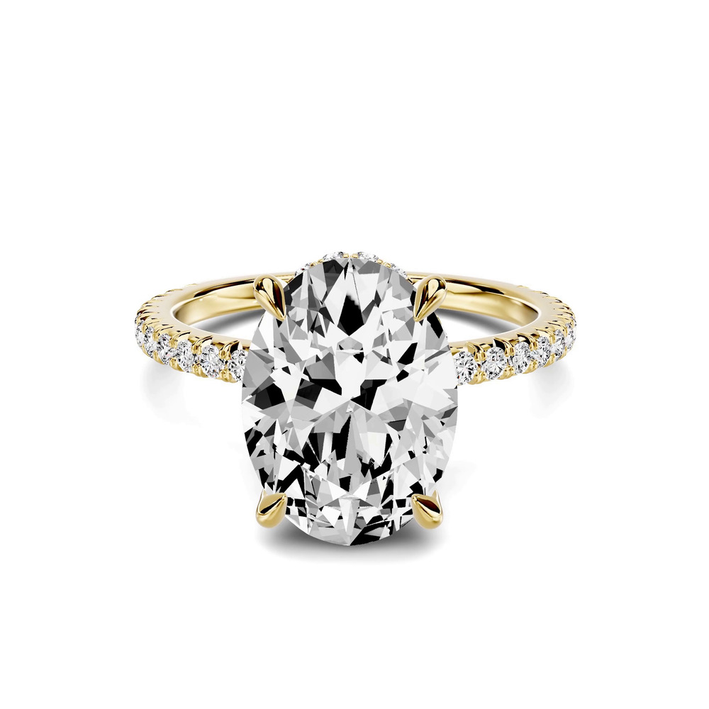360 degree view of Lumina French Pavé Hidden Halo 3.00 ct. Oval Engagement Ring