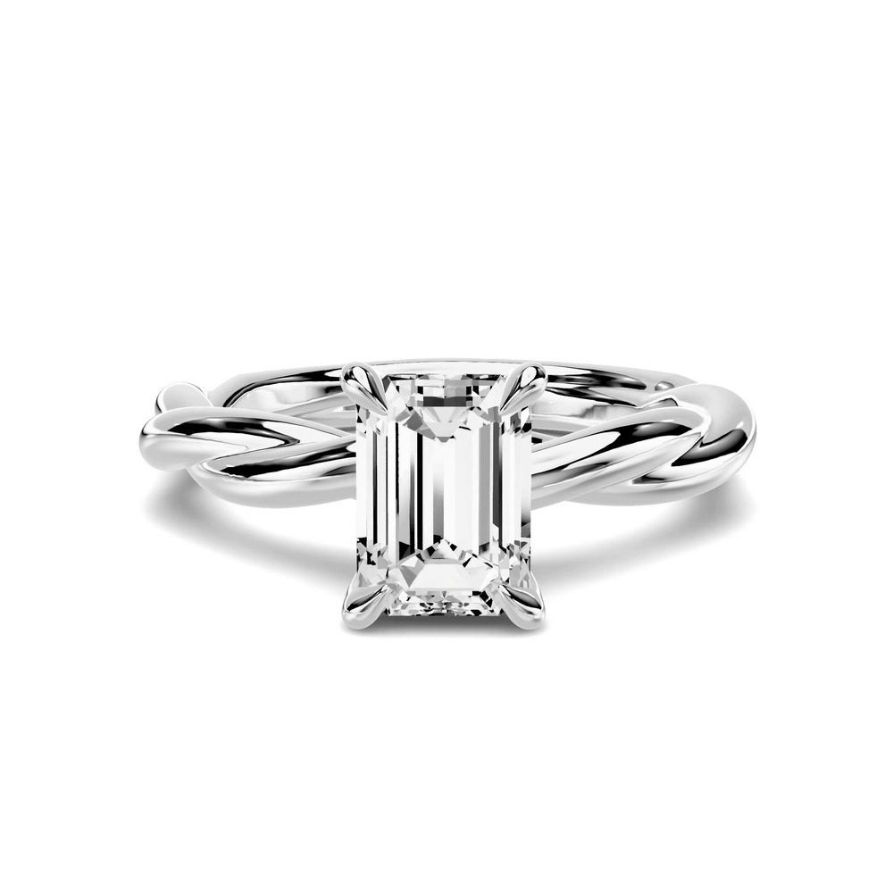 360 degree view of Riona Twist 1.00 ct. Emerald-Cut Lab Engagement Ring