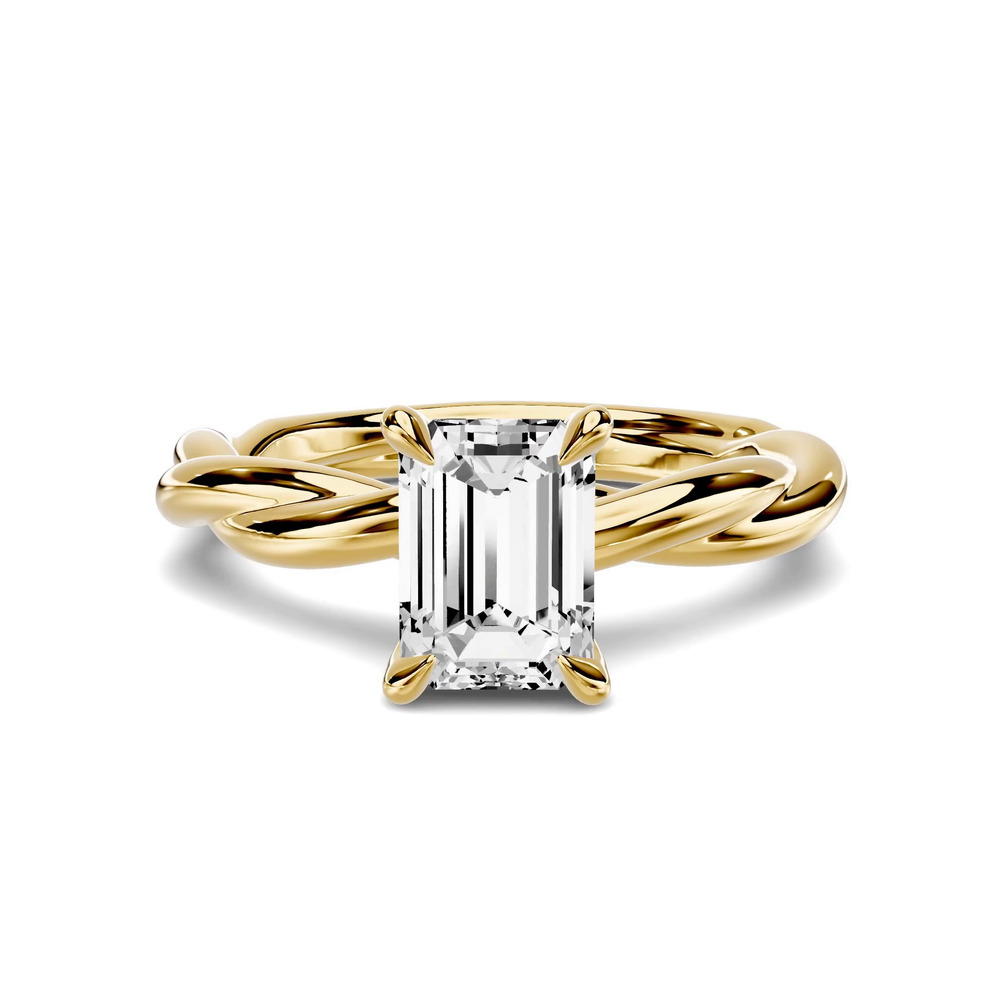 360 degree view of Riona Twist 1.00 ct. Emerald-Cut Lab Engagement Ring