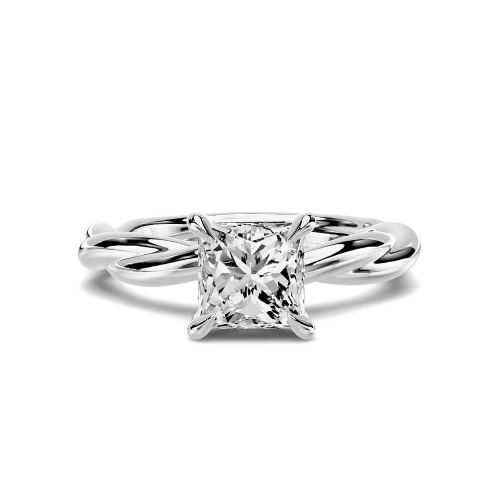 360 degree view of Riona Twist 1.00 ct. Princess-Cut Lab Engagement Ring