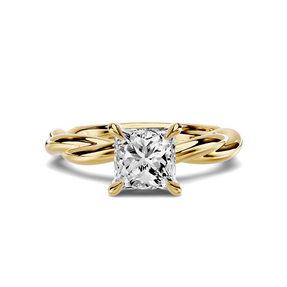360 degree view of Riona Twist 1.00 ct. Princess-Cut Lab Engagement Ring