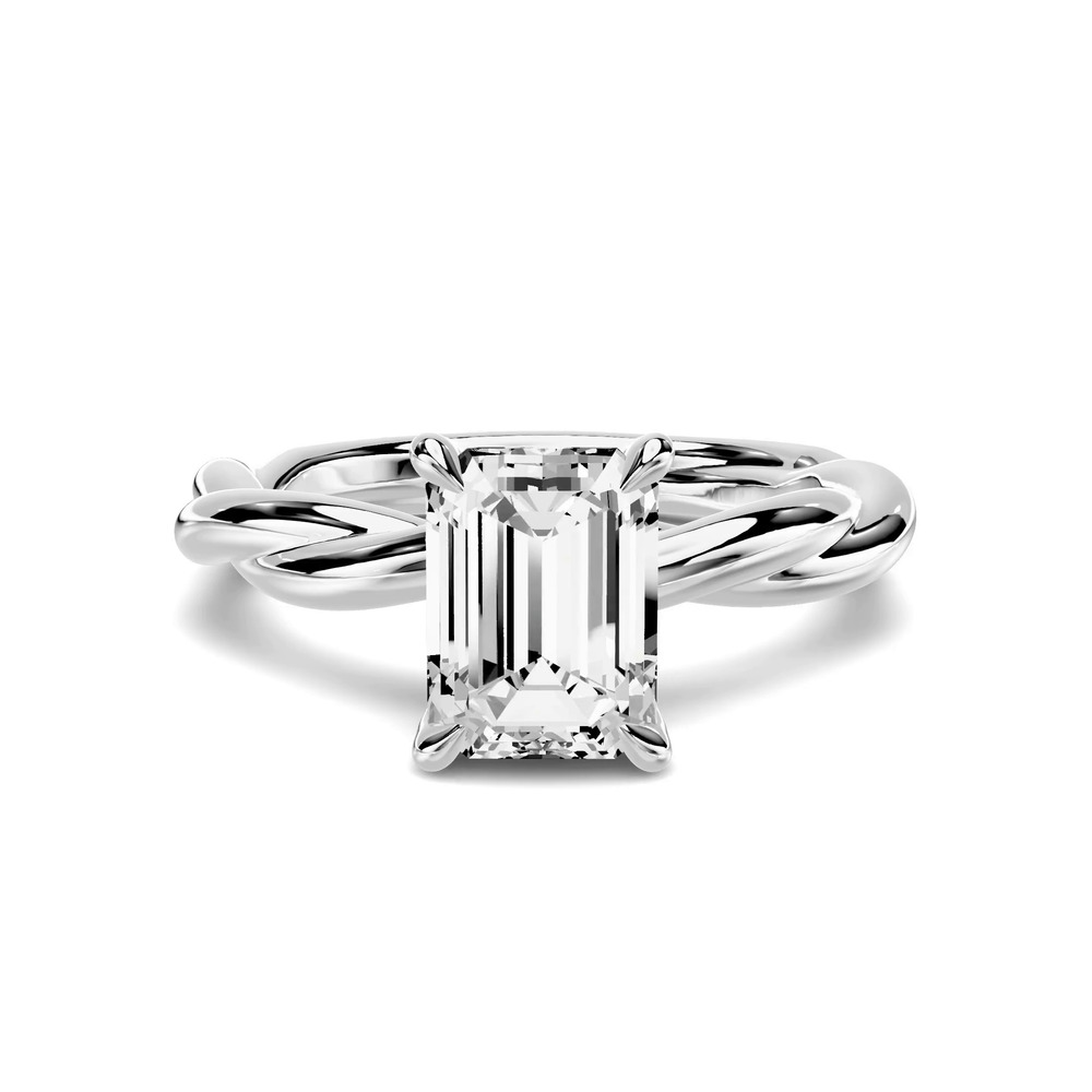 360 degree view of Riona Twist 1.50 ct. Emerald-Cut Lab Engagement Ring