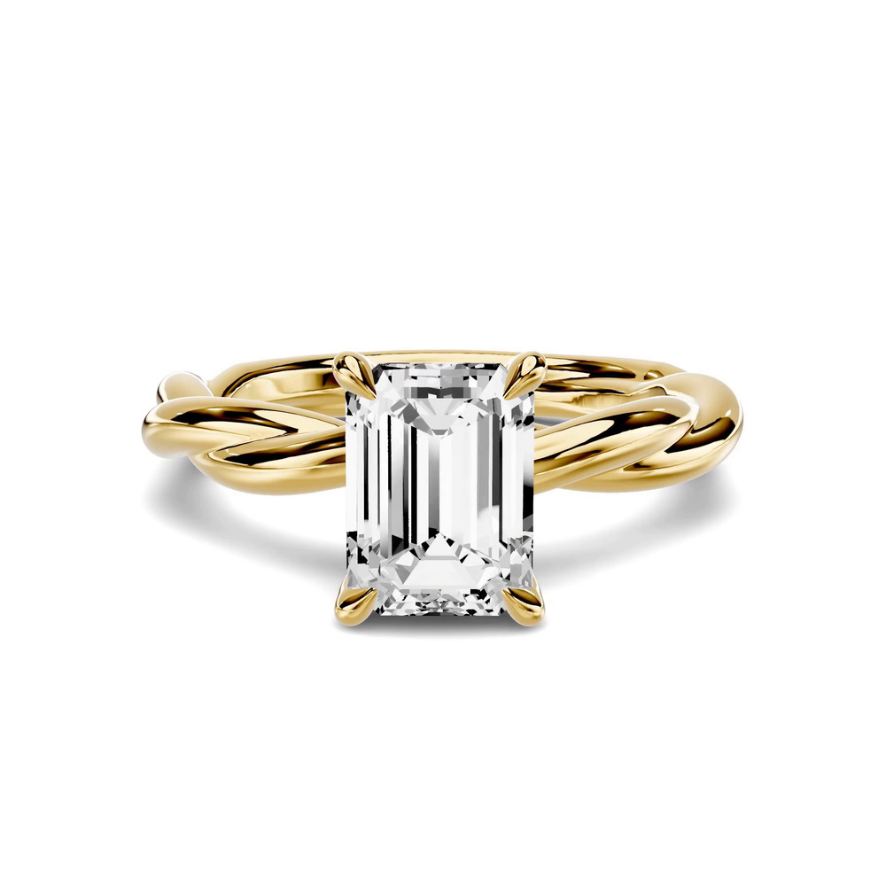 360 degree view of Riona Twist 1.50 ct. Emerald-Cut Lab Engagement Ring