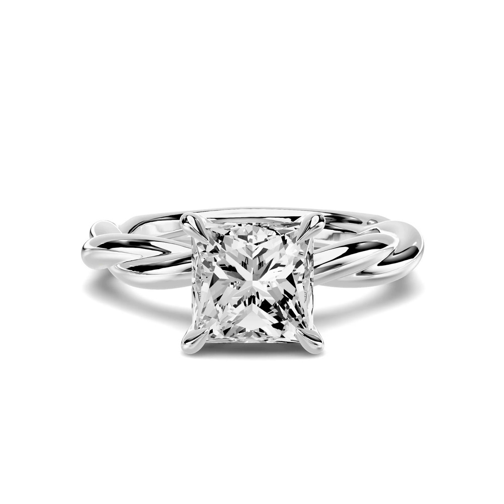 360 degree view of Riona Twist 1.50 ct. Princess-Cut Lab Engagement Ring