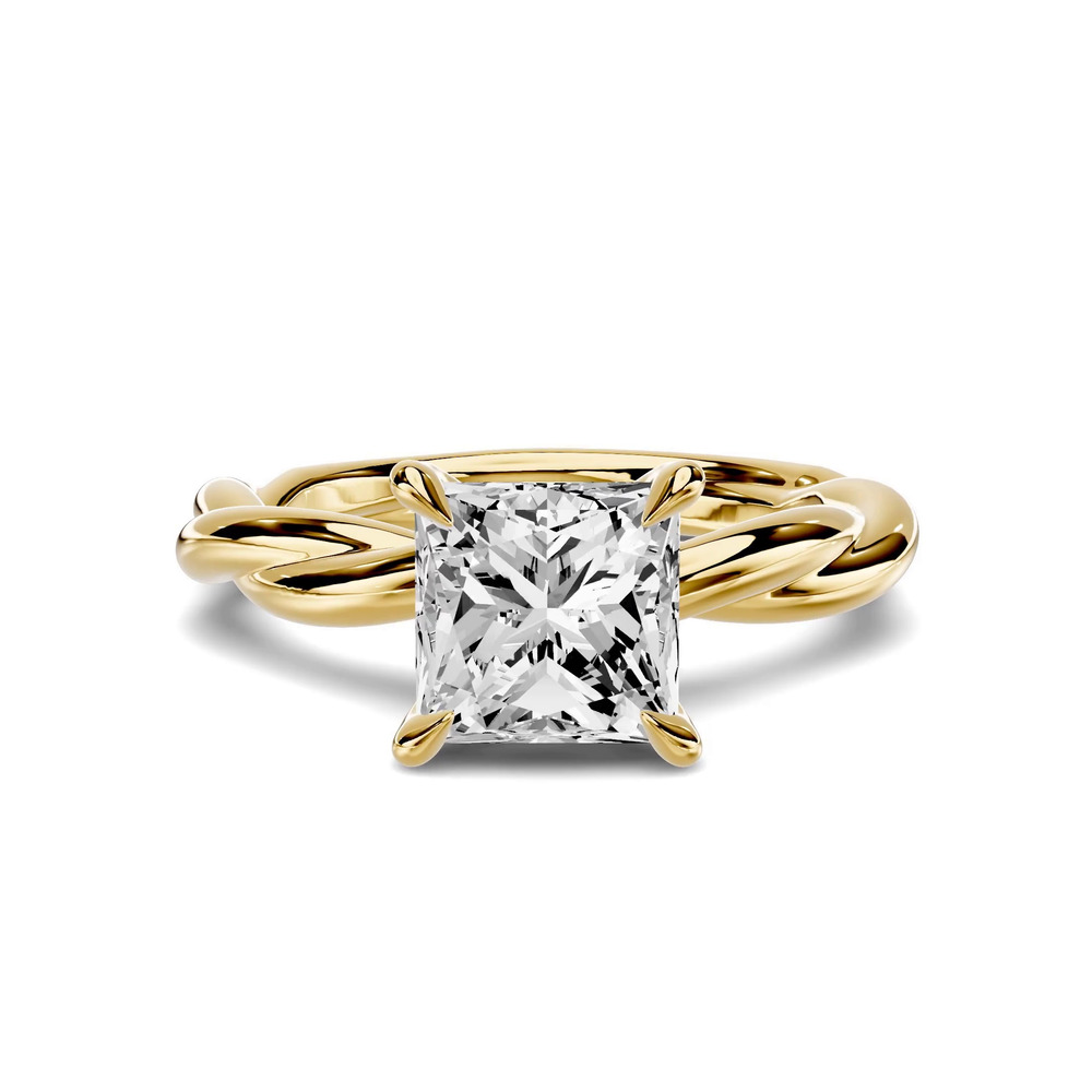 360 degree view of Riona Twist 1.50 ct. Princess-Cut Lab Engagement Ring