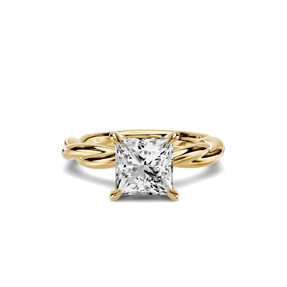 360 degree view of Riona Twist 2.50 ct. Princess-Cut Lab Engagement Ring