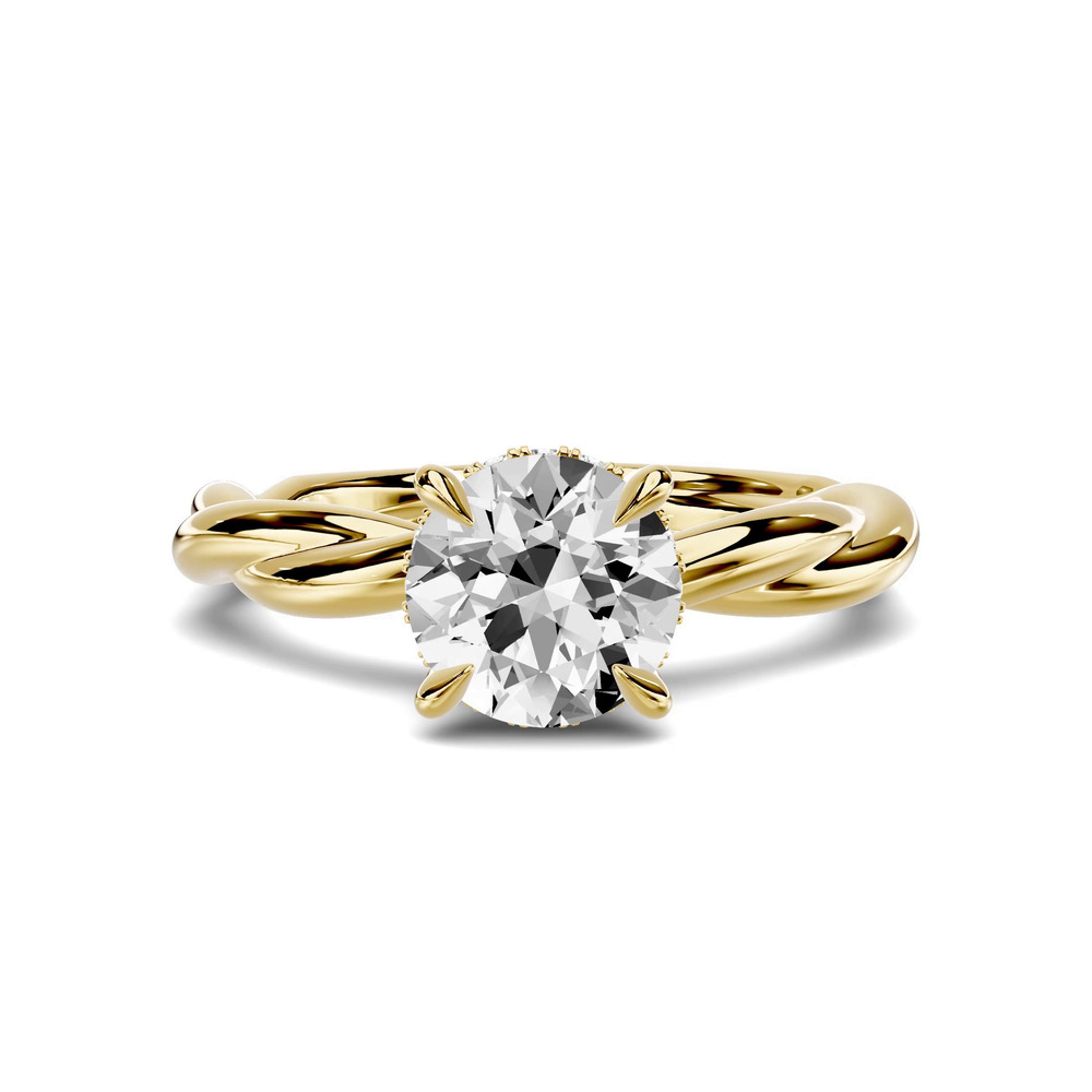 360 degree view of Riona Twist Hidden Halo 1.00 ct. Round Lab Engagement Ring