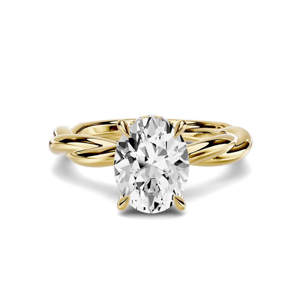 360 degree view of Riona Twist Hidden Halo 1.50 ct. Oval Lab Engagement Ring