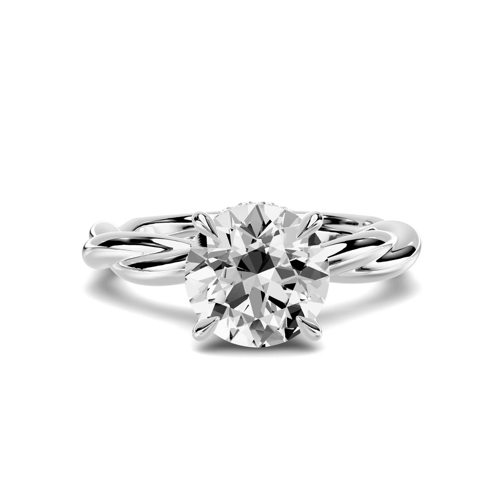 360 degree view of Riona Twist Hidden Halo 1.50 ct. Round Lab Engagement Ring