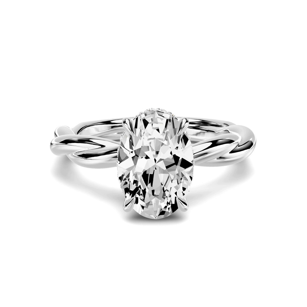 360 degree view of Riona Twist Hidden Halo 2.00 ct. Oval Lab Engagement Ring