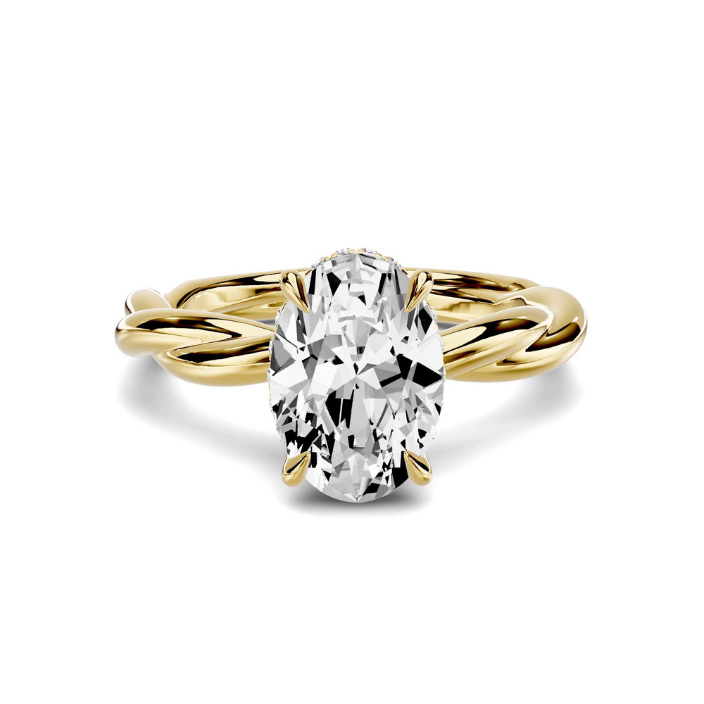 360 degree view of Riona Twist Hidden Halo 2.00 ct. Oval Lab Engagement Ring