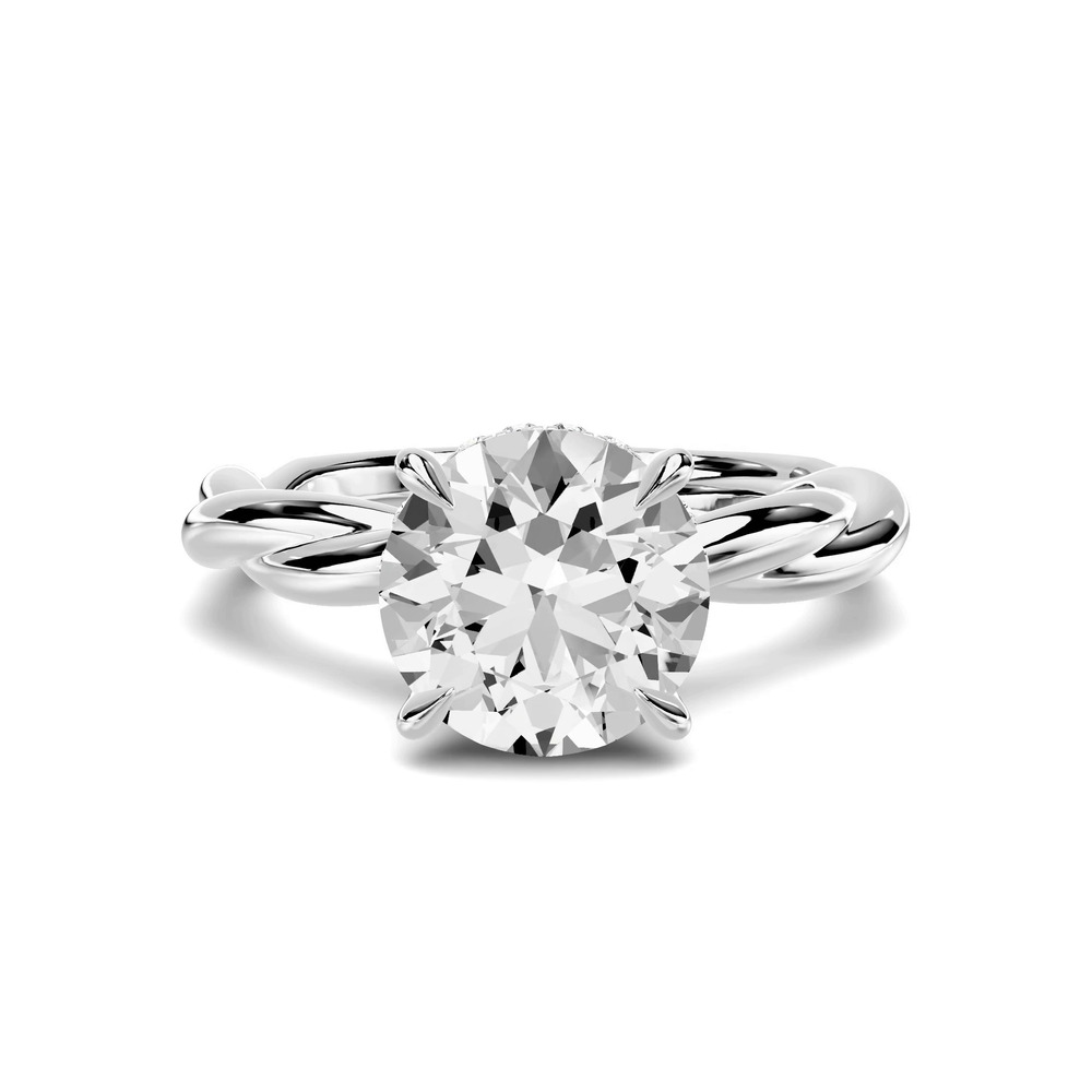 360 degree view of Riona Twist Hidden Halo 2.00 ct. Round Lab Engagement Ring