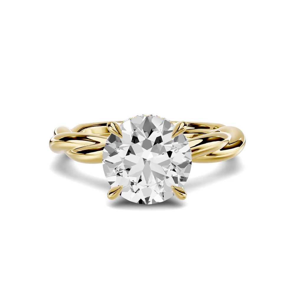 360 degree view of Riona Twist Hidden Halo 2.00 ct. Round Lab Engagement Ring