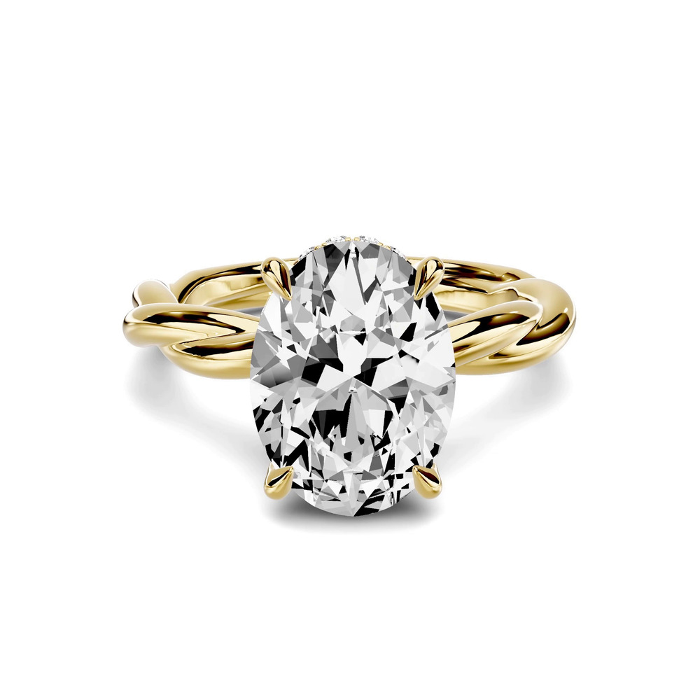 360 degree view of Riona Twist Hidden Halo 3.00 ct. Oval Lab Engagement Ring